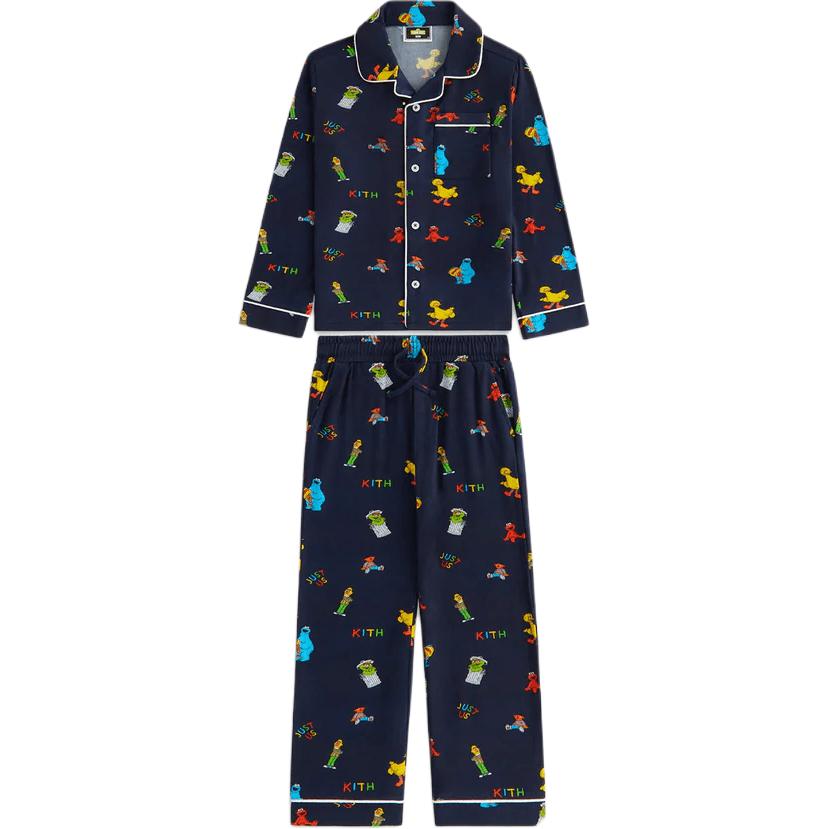 

Kith Пижамный комплект Kids x Sesame Street, топы Nocturnal Kids, синий KHK190020-413 XS