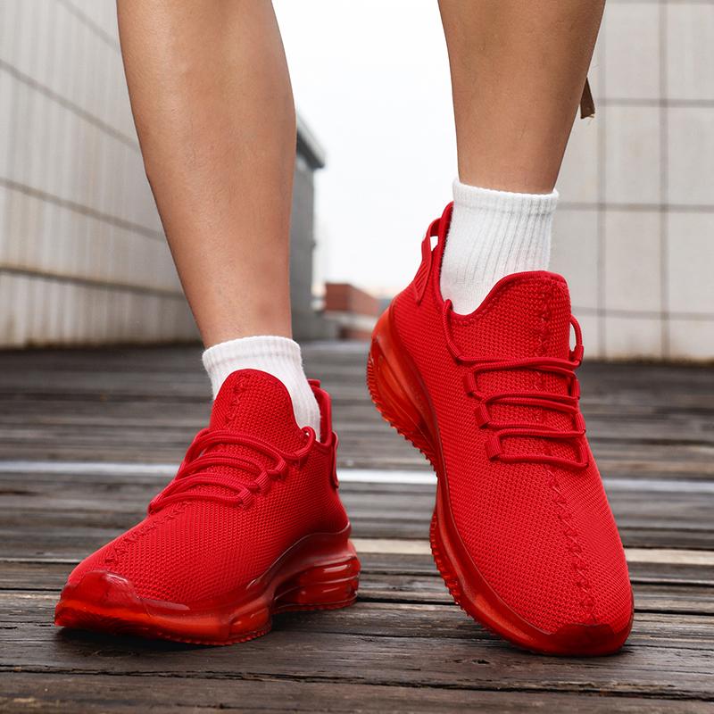 Fashion Thick Soled Men's Running Shock-absorbing Lace Up Summer  Tennis Breathable Platform Sneakers Anti Odor Fashion Casual Shoes