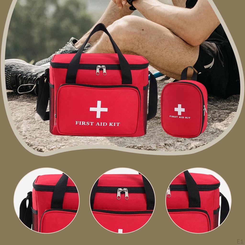 2 Pieces Empty First Aid Bag Professional Storage Portable Organizer Oxford Shoulder