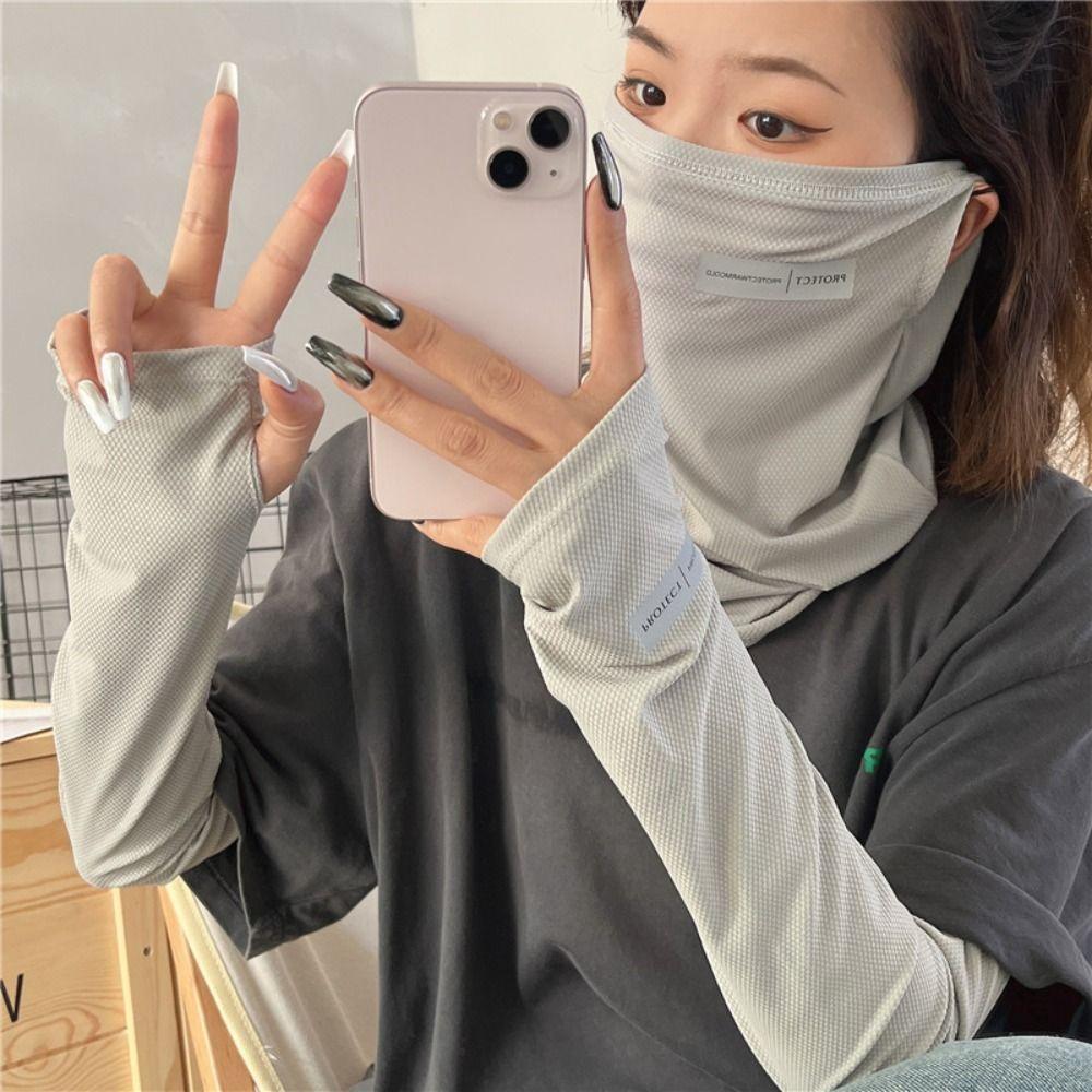 Outdoor Ice Silk Face Cover Cycling Sunscreen Neck Wrap New Ice Silk Mask Scarf  for Men Women