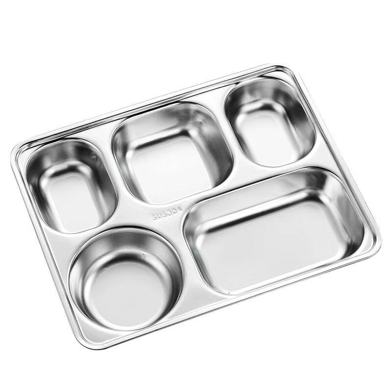 304 Stainless Steel Divided Lunch Box with Lid