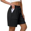 Damen-Shorts mit elastischer Taille, lässige Lagen-Shorts