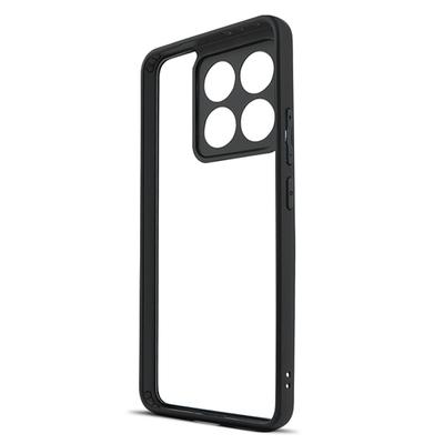 Für Xiaomi 14T Hülle Stoßfest PC+TPU Transparentes Rückteil Handyhülle