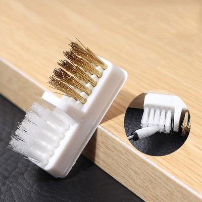 2 In 1 Nail Buffing Head Brush Easy To Use Grinding Head Dust Brush Polishing Head Clean Tool