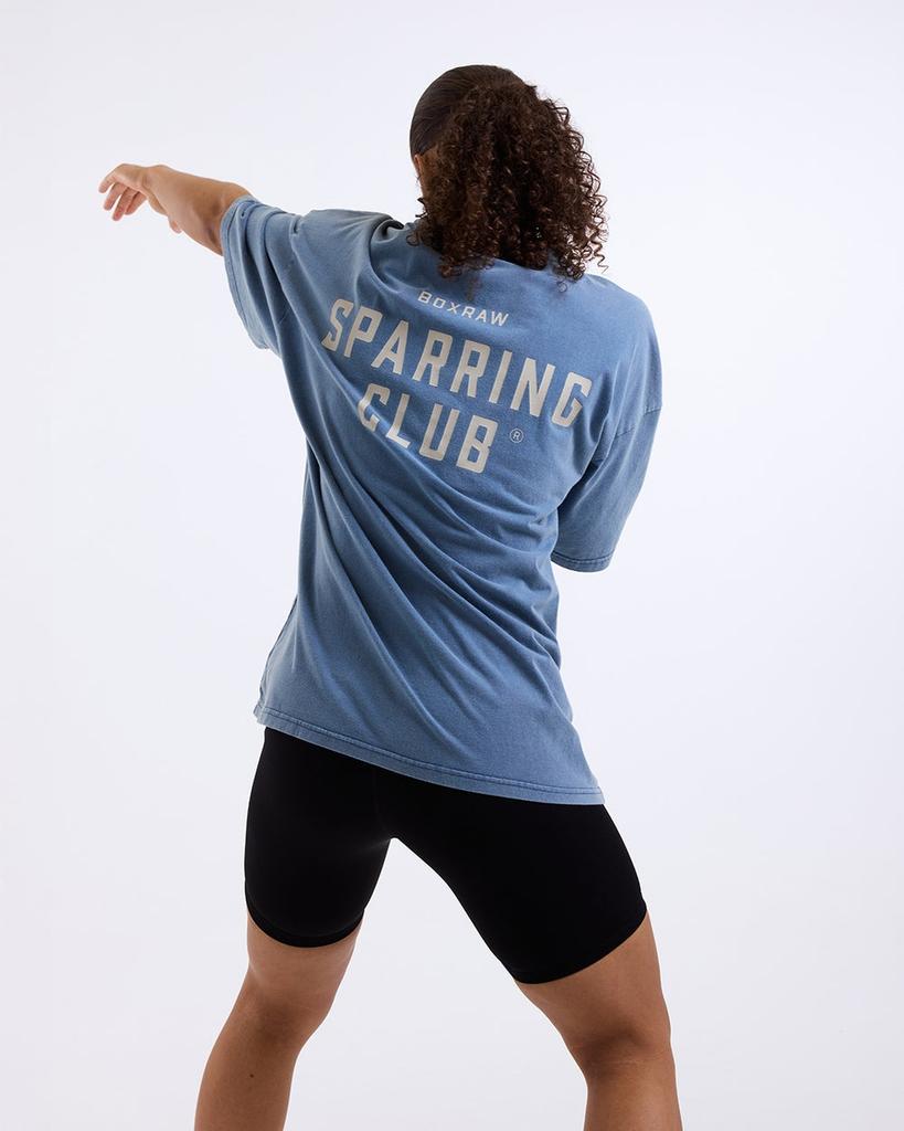 BOXRAW Sparring Club Oversized T-Shirt - Women'S W Bxrw-Spclt-W [Washed Baby Blue] (Type C)