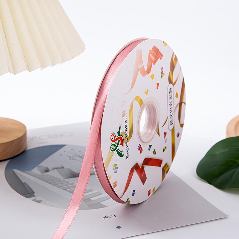 1cm Einfarbiges Doppelseitiges Band für Basteln Hochzeitsdekorationen DIY Ripsbänder Schleife Geschenke Kartenverpackung 100 Yards/Rolle