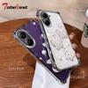 3D Pearl Butterfly Shockproof Plating Silicone Case for Xiaomi Redmi Turbo 4 3 Pro A5 A3 A1 Clear Transparent Back Cover