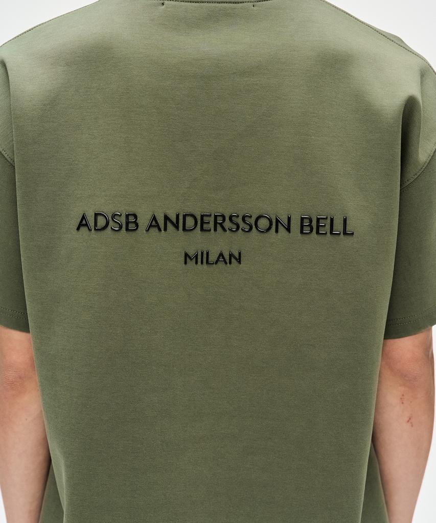 ADSB ANDERSSON BELL Unisex Stool Patch Logo T-Shirt Atb1230U(Khaki)