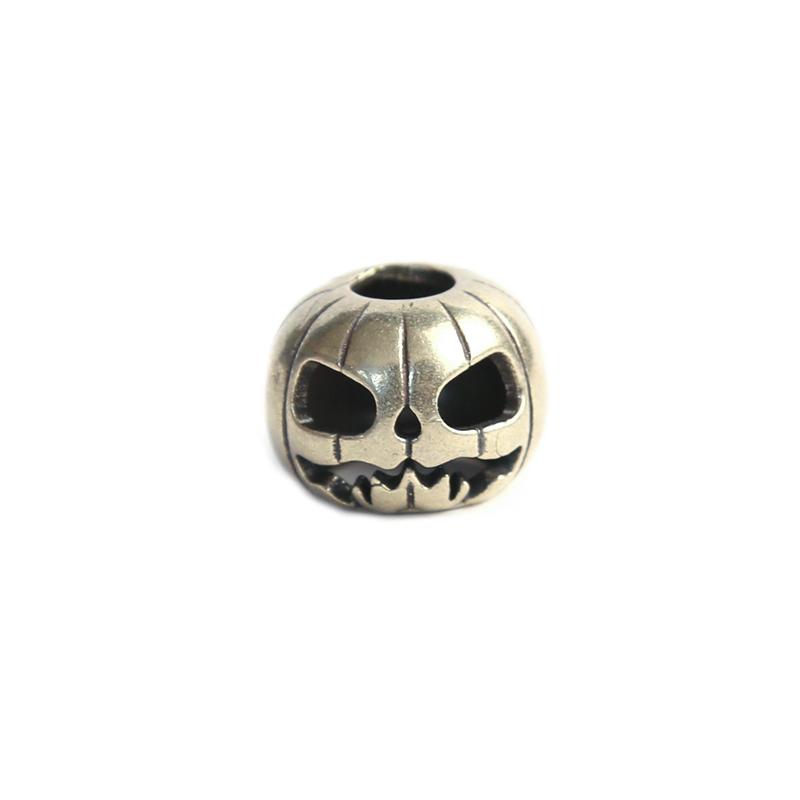 Halloween Pumpkin Skull Face Lantern EDC Brass Knife Beads DIY Woven Paracord Lanyard Pendants EDC Slider Accessories