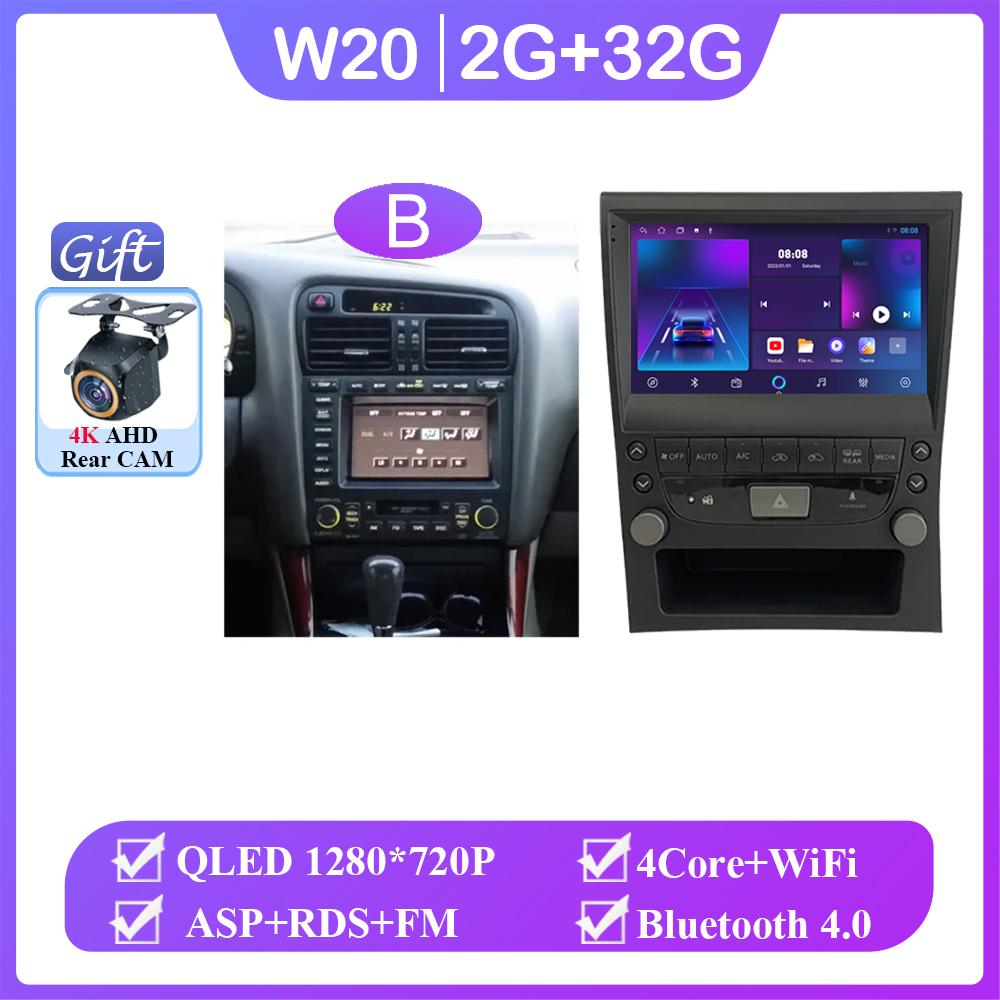 

Навигация GPS Android Auto для Lexus GS GS300 GS350 1999 - 2004 Carplay Автомобильный видеоплеер 2din DVD Мультимедийное головное устройство 2K BT