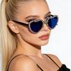 Y2k Heart Sunglasses Rimless Frame Rhinestone Detail Love Shape Sun Eyewear Aesthetic Party Decorative Glasses
