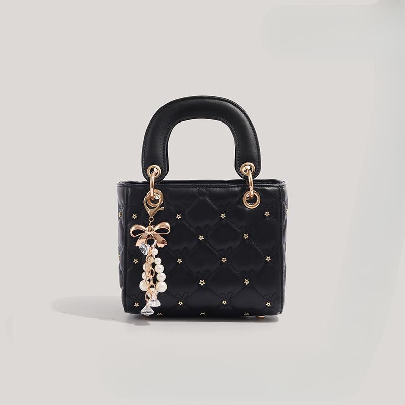 Textur Mode Tasche Damen Nischendesign Umhängetasche Herbst und Winter Alles Hand Diamant Karo Damentasche