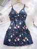 New modal pajamas summer sexy suspenders mid-length dress sexy underwear women's temptation mood homewear set