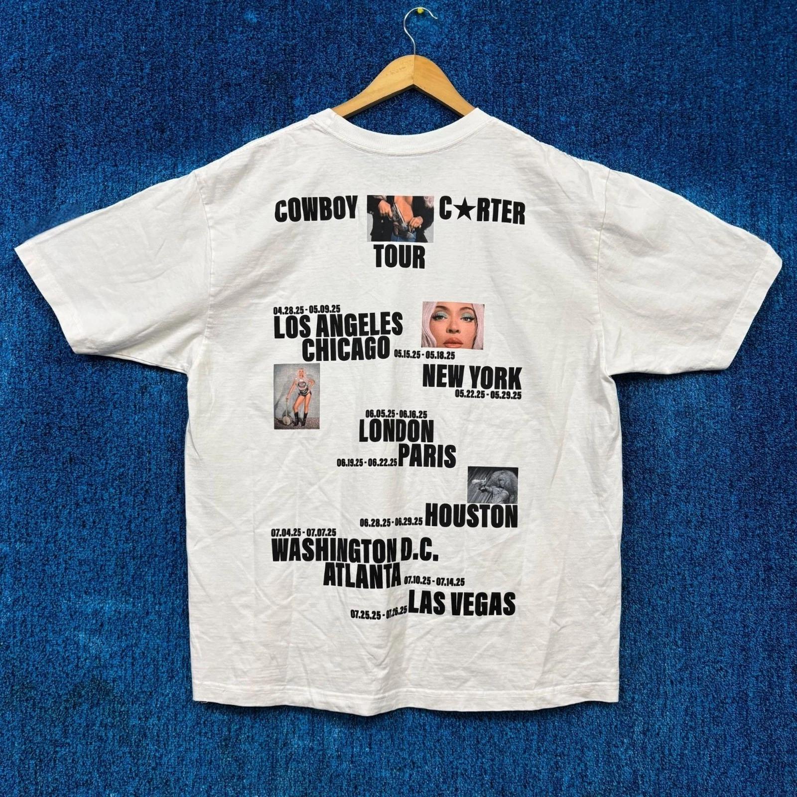 

Beyoncé The Official Cowboy Carter Tour Stops Country Tee XL M