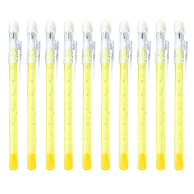 

10Pcs Pencils Stackable Push Pencil Assortment with Eraser, Not Sharpening Multiple Point Stacking Pencils for Writing жёлтый