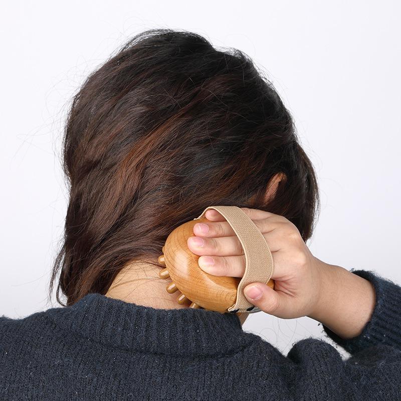 Natural Beech Wood Air Cushion Massage Comb Whole Body Meridian Brush