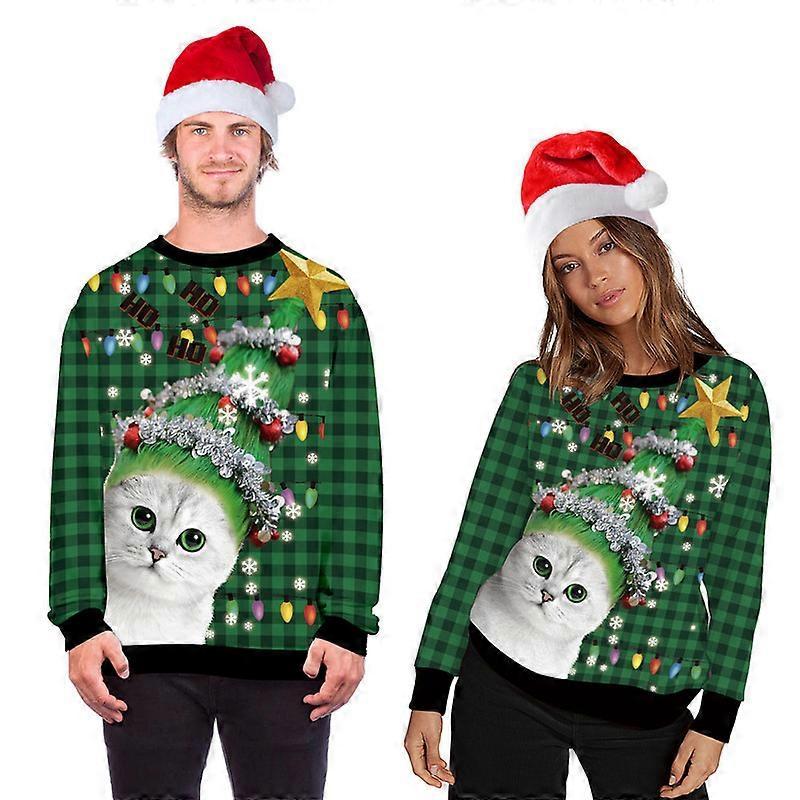 Mens/Womens Ugly Christmas Sweatshirt 3D Unique Hilarious Graphic Pullover Shirt
