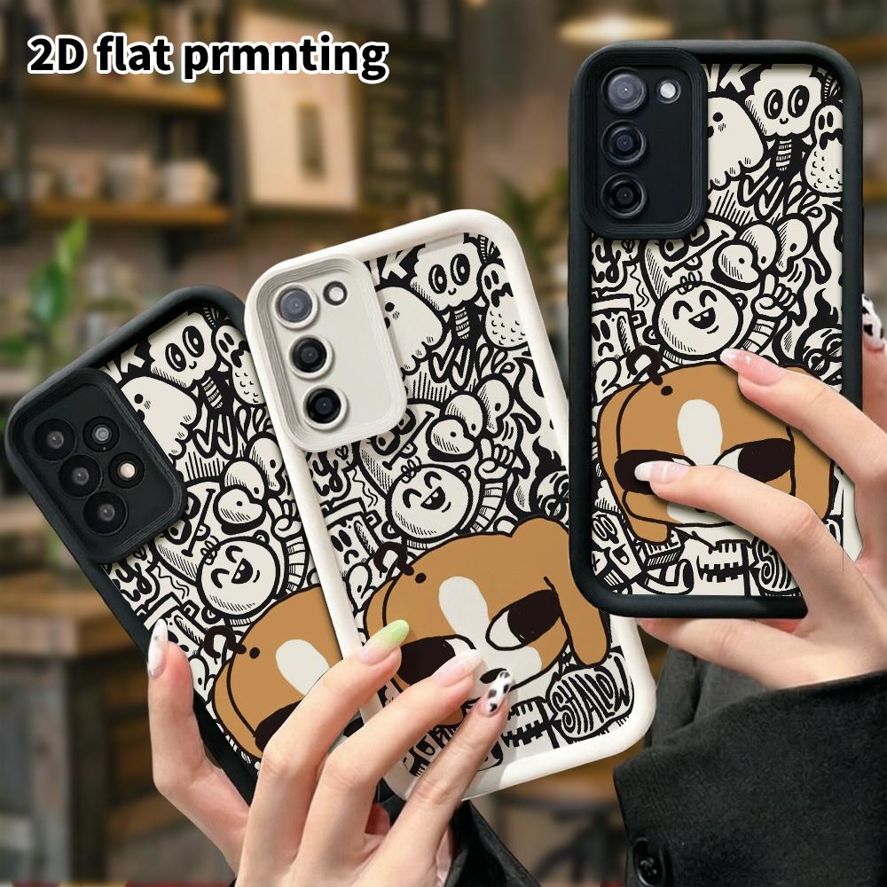 Phone Case: 2D Flat Samsung Galaxy A34 A35 M05 M06 S20 S22 S21 FE Plus 5G Case, Confused Face, Christmas and Halloween Gift