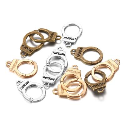 10 set/pungă Charms Cătușe Conector Libertate Pandantive multicolore antice pentru bijuterii DIY Articole pentru descoperiri lucrate manual