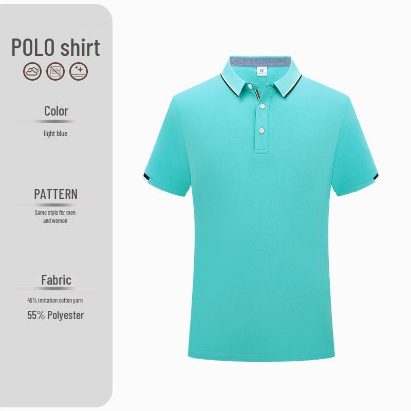 Custom Silk Cotton Short-Sleeve Polo Team Shirt with Logo Printing