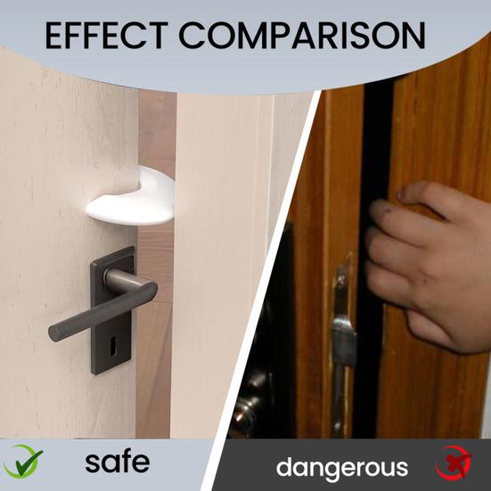 2/4Pcs Children Safety Door Block C-Shaped Design Anti-Slip Strips Multi-Functional Door Stop Easy