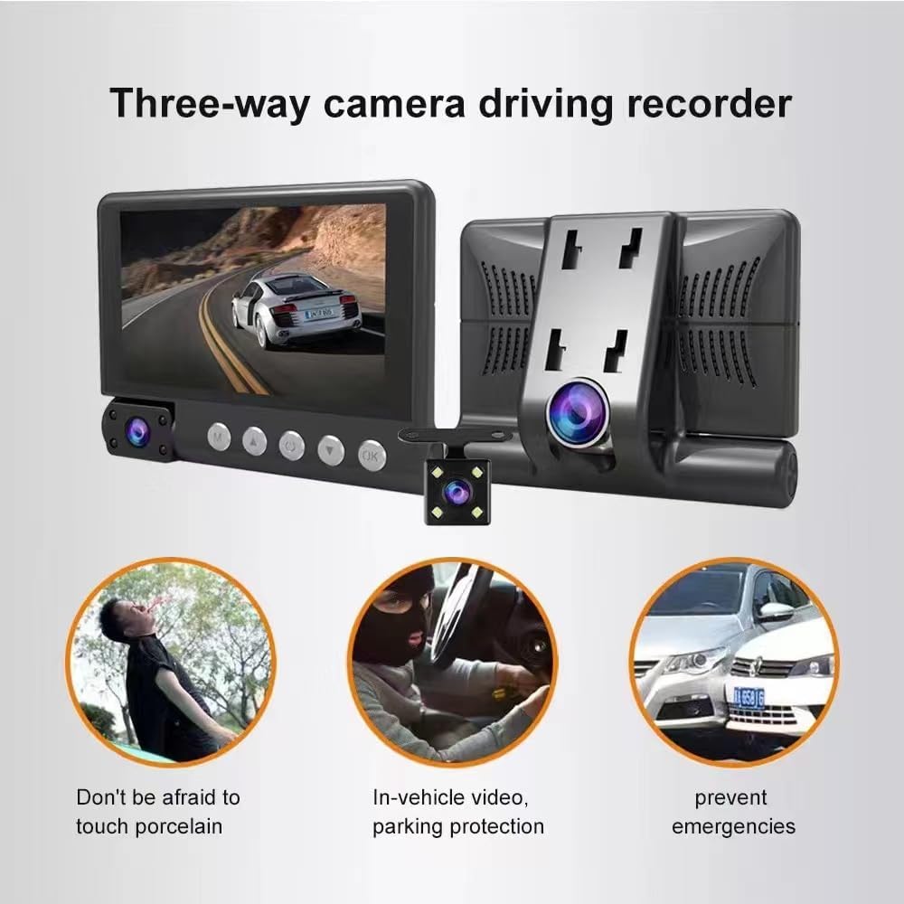 

D89 Dash Cam 4 Touch Screen 1080P Dual Lens IR Night Vision WiFi GPS 24H Parking Mode G-Sensor Loop Recording with 64GB SD Card United States