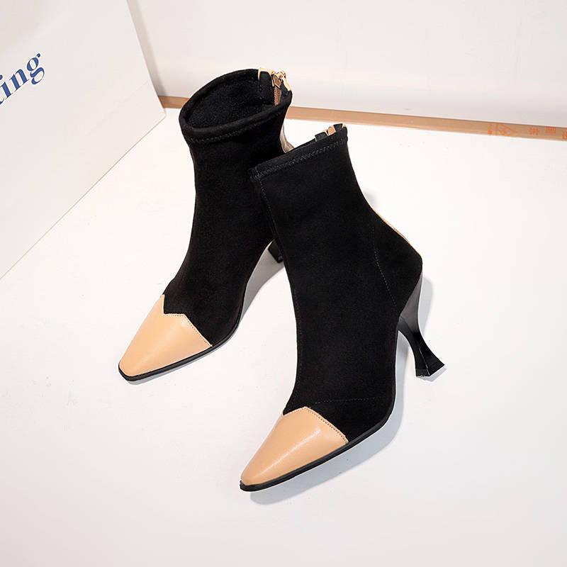 Zapatos de moda Botas de mujer Botines elásticos Puntiagudos puntiagudos Lycra  Mujer Tacón Botines Zapatos de mujer comprar a buen precio — entrega  gratuita, reseñas reales con fotos — Joom