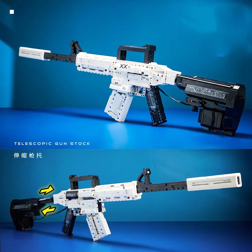 Non-Toxic 1988Ppcs Moc Electric Sniper Rifle Building Blocks Swat Military Weapon Assault Rifle Bullet Police Pistol Brick Kidstoys Gifts