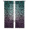 Leopardenmuster Tierhauttextur Farbverlauf Tüll Vorhänge für Wohnzimmer Dekoration Moderner Chiffon Transparent Voile Küchenvorhang