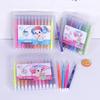 Soft-Head Watercolor Pens for Kids - 12 Washable Colors with Round Tips, Large Capacity for Drawing & Painting