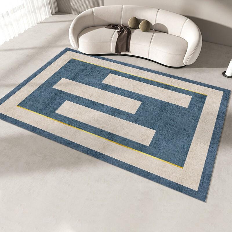 Modern Minimalist Geometric Pattern Floor Mat Checkerboard Pattern Living Room Coffee Table Mat Bedroom Bedside