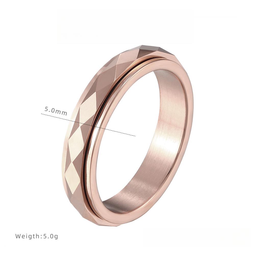 

Вращающееся кольцо из вольфрамовой стали, Простое высококлассное вращающееся кольцо, Женские аксессуары, не тускнеющие со временем 10