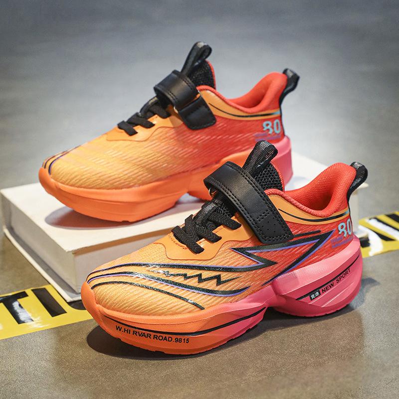 2025 summer new mesh running shoes boys and girls children's shoes shock absorption rebound breathable physical education wear-resistant running shoes