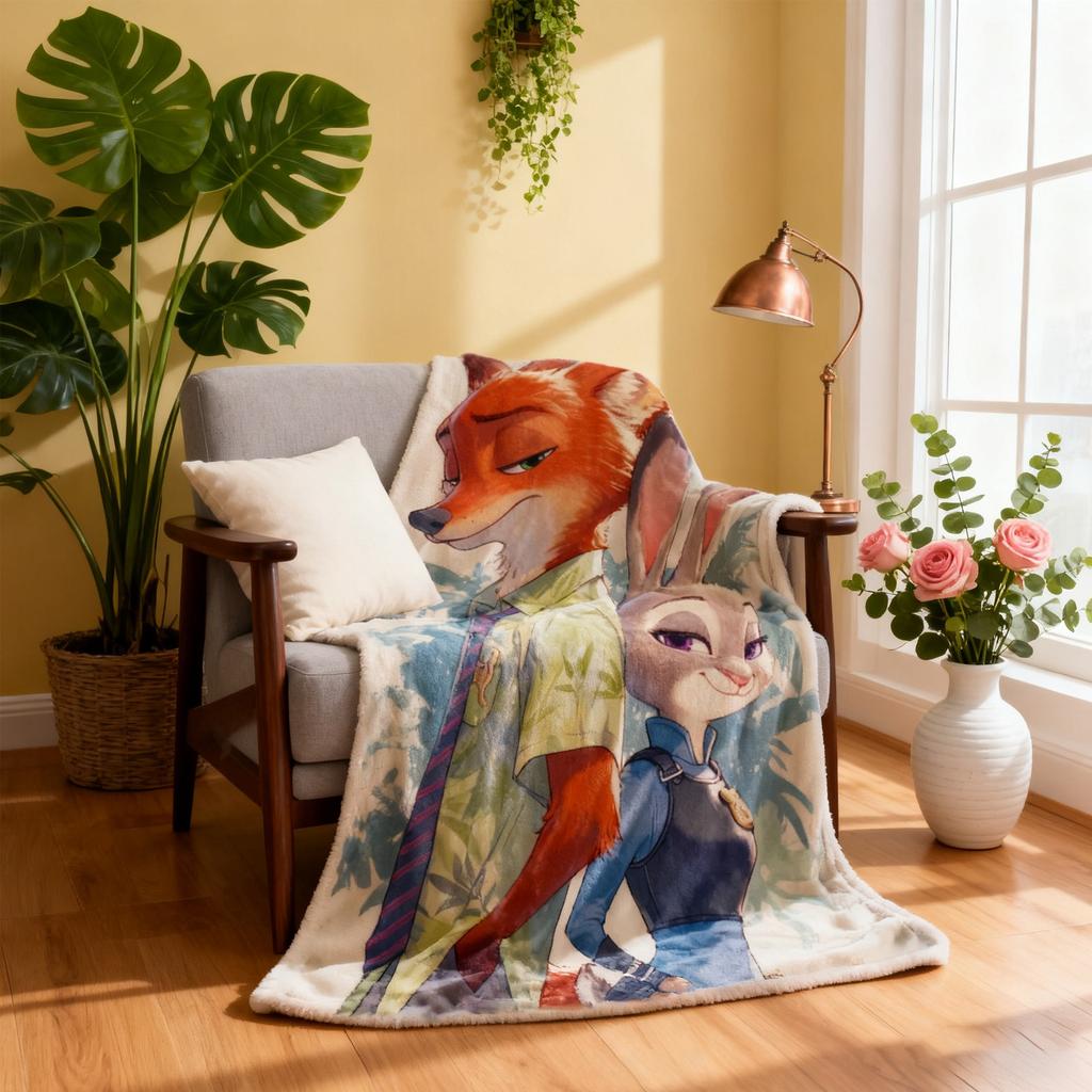 Anime Pattern Blanket Flannel Skin Friendly Non Irritating Suitable For Baby Physique Fans Gift