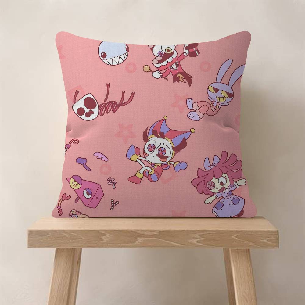 Anime The Amazing DDigital Circus Cushion Cover Inches Farmhouse Decor Home Throw Pillow Covers For Couch Decorations