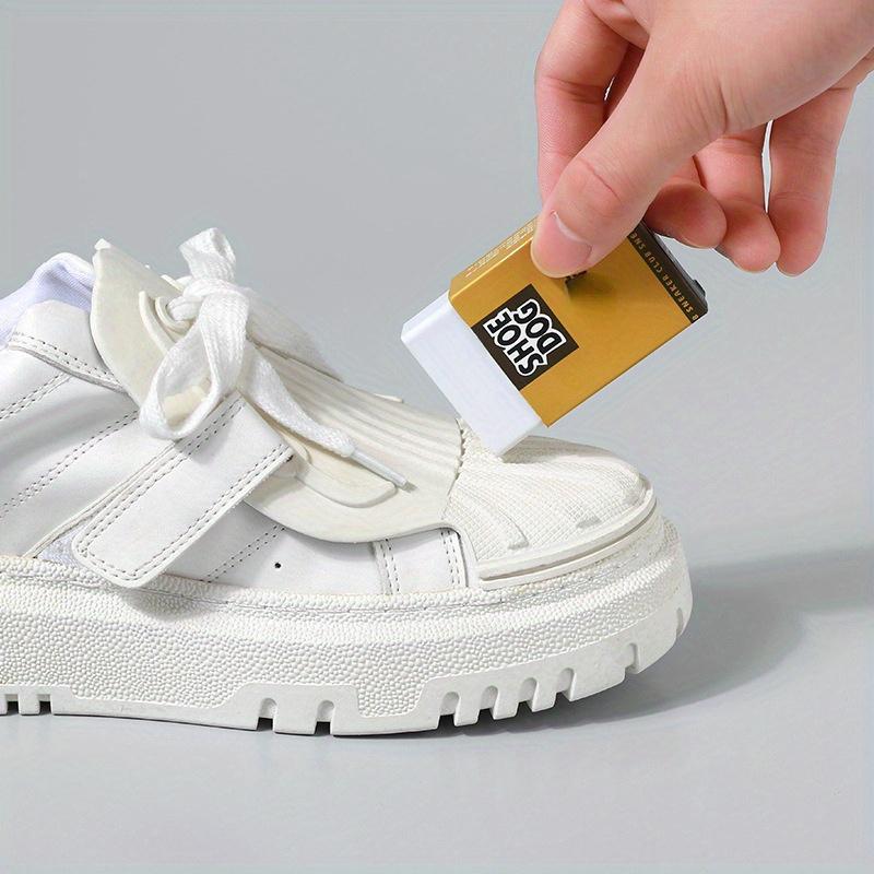 4pcs Shoe Cleaner - No Water Needed,Powerful Stain Removal for Suede Shoes/Boots,Portable Ergonomic Design,Essential Back-to-School Shoe Cleaning Tool