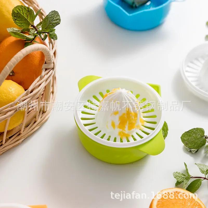 High Quality Lemon Fruit Orange Juice Gland Portable Citrus Hand Juicer With Bowl Kitchen Gadgets Simple Operation Manual Juicer