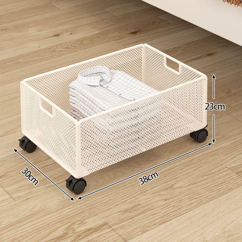 Flat Large Underbed Storage Box with Wheels - Drawer-Type Organizer for Clothes