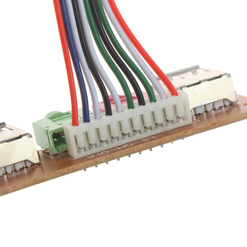 2 USB-PC-Computergehäuse 6,8 cm Frontpanel USB-Audioanschluss Mikrofon Kopfhörerkabel