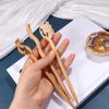 Braided Hairpins Antler Wooden Hair Sticks Chinese Hair Fork Women Hanfu Hairpins Korean Hair Clip