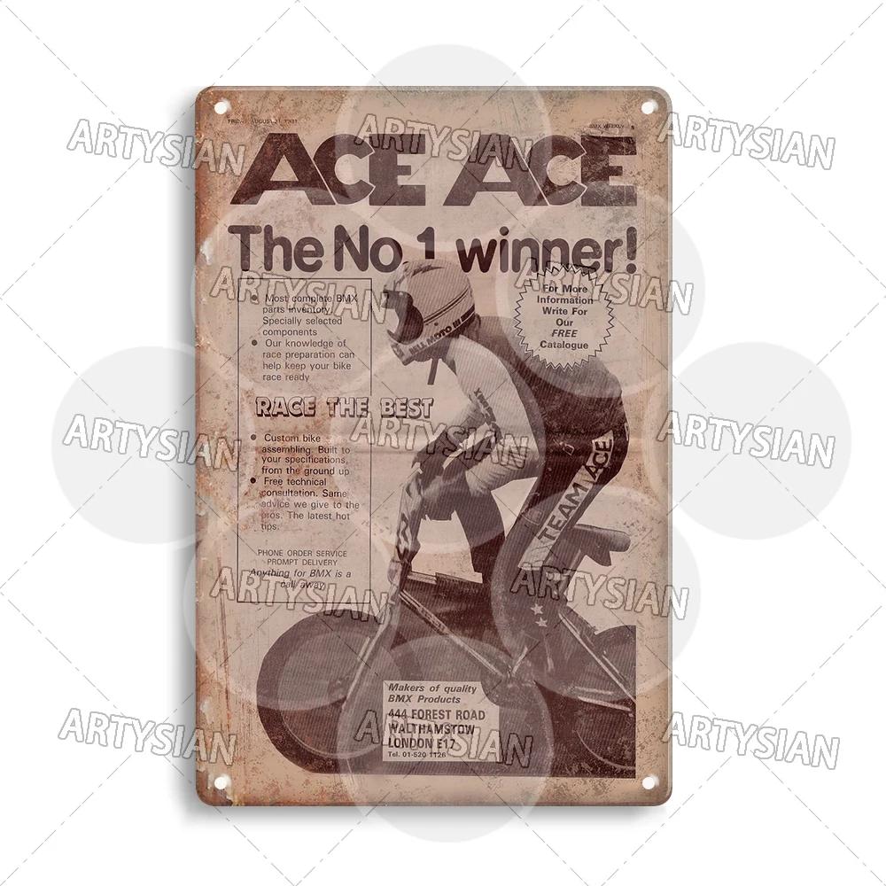 Vintage BMX Bike Metal Sign Bicycle Motocross Plaque Racing Raleigh Kuwahara Raleigh Chopper Peugeot Pro-Am Murray Ace Haro