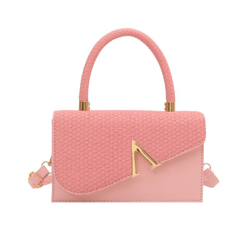 Fashion Crossbody Shoulder Bag With V Letter Decoration For Womens Daily Use