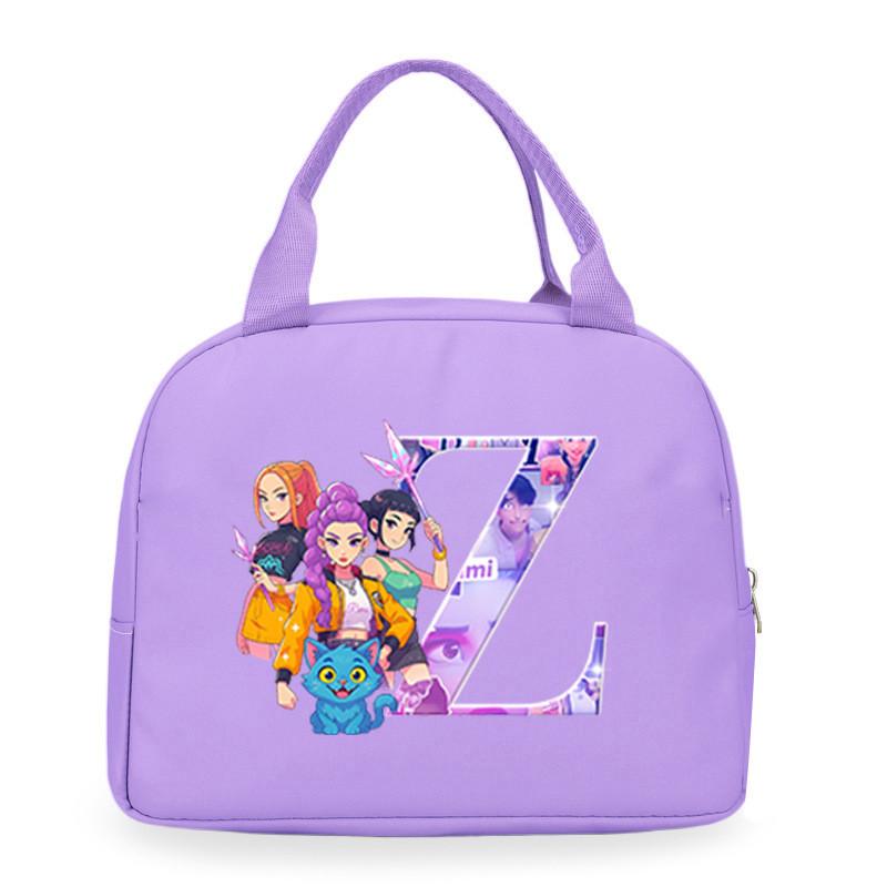 Kinderen Meisjes Kpop Rumi Zoey Mira Derpy Sajaboys Bedrukt Student Waterdicht Maaltijd Lunchbox Tas Casual Handtas