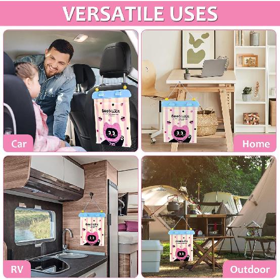 Accmor Disposable Car Trash Bag, 20 Pcs Car Garbage Bag Hanging Vehicle Trash Can Auto Rubbish Pouch Dustbin Bags Garbage Container Car Accessories,
