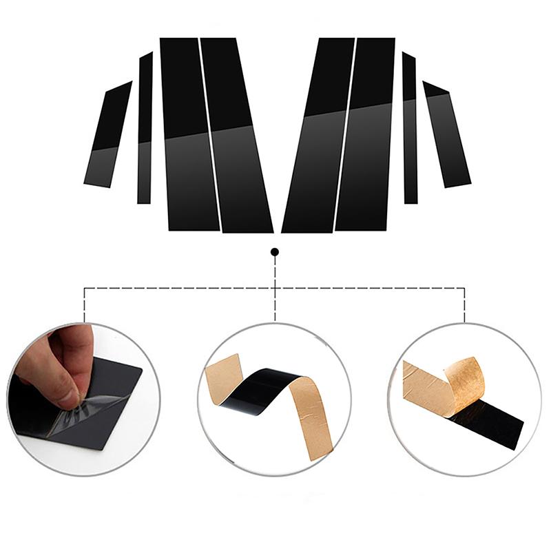 8pcs/set Car Pillar Posts Trims Cover Decoration For Chevrolet Onix 2020-2023 Window Decoration Cover BC Column Stickers