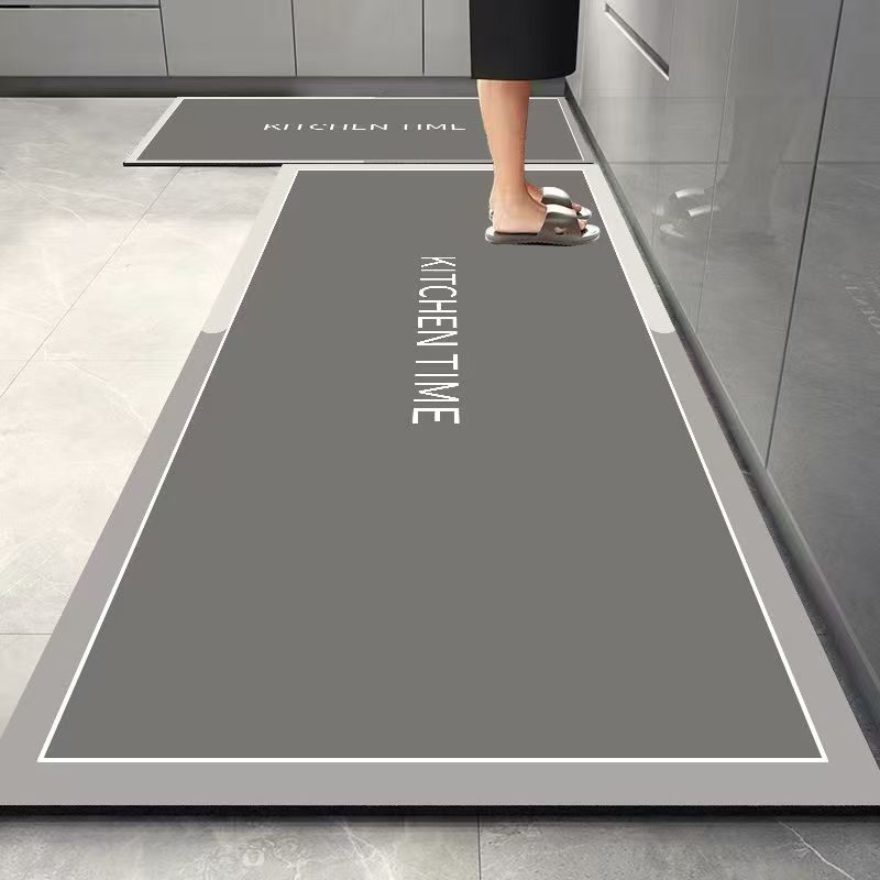American Retro Kitchen Floor Mat Diatomaceous Mud Absorbent Wipe Bathroom Non-Slip Waterproof Carpet Home Decoration