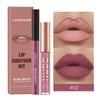 Langmanni 2-Piece Matte Lip Gloss & Liner Set - Long-lasting, Non-Transferable Makeup
