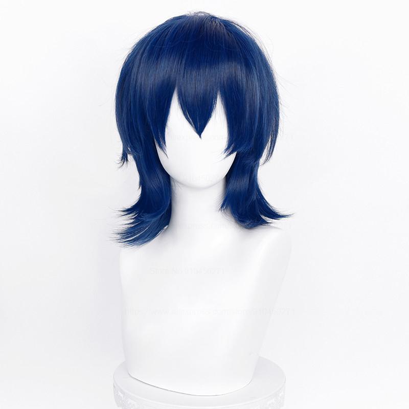 Hoge Kwaliteit 37cm Korte Mullet Cosplay Pruik Wolfsknip Pruiken 20 Kleuren Hittebestendig Synthetisch Haar Anime Game Basis Pruiken + Pruikenkap One Size
