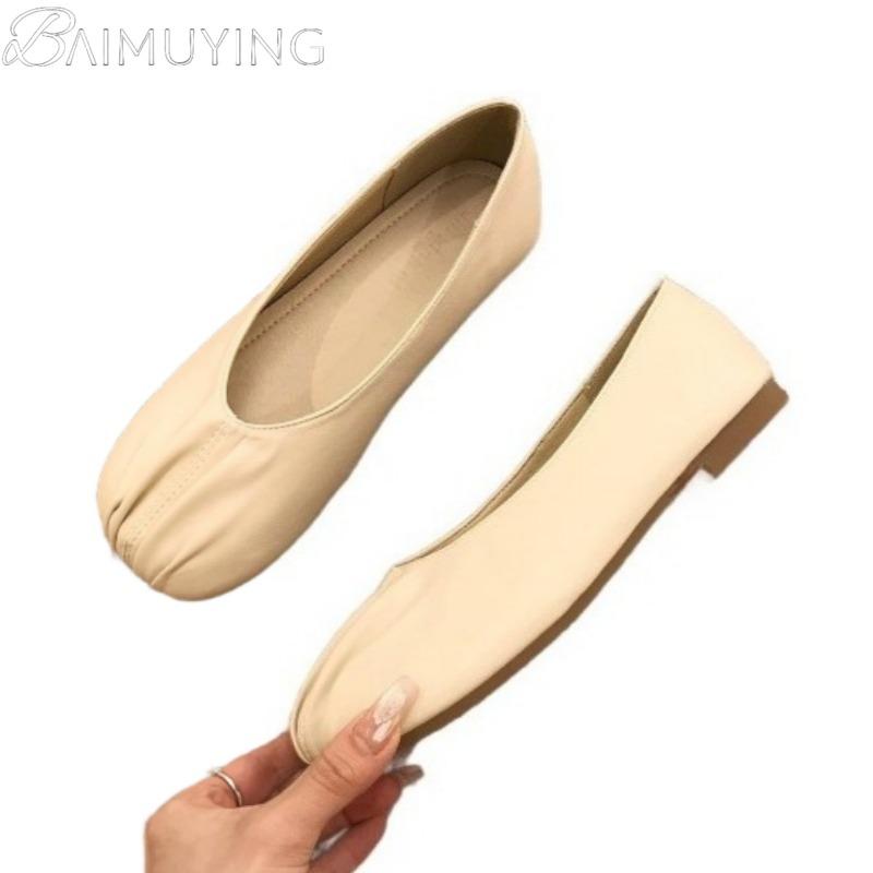 Square Toe Women Flat Sandals Casual Loafers Shoes Woman 2025 Trend Summer Elegant Dress Comfort Soft Leather Zapatillas Mujer