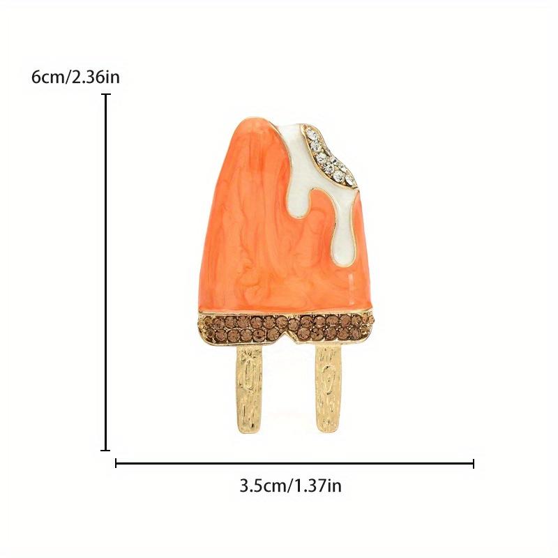 Cartoon Ice Cream Brooch Unisex Color Enamel Party Casual Badge Gift